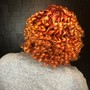 Interlocking w/curls mid back/waist length