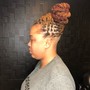 Interlocking w/updo mid back/waist length