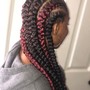 Jumbo Braids Into a Ponytail