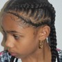 2 Feed in Dutch braids