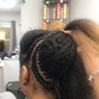 Half Braids Half Down install