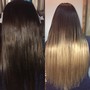 Microweft hair extensions installat