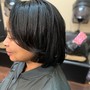 Silk press (wash blow and flat iron