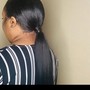 Sleek ponytail