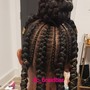 Boxer Braids (2 feed-in cornrows)(Premium Hair Included)