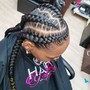 3-4 Feed in cornrows stitch