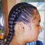 Braided rows half head (5 rows)