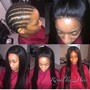 Braided rows half head (5 rows)