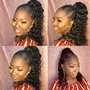 Medium knotless braids