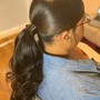 Ponytail (small feed in braids)