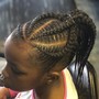 Feed In Ponytail(8-10 braids)