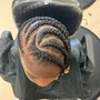 Cornrows on natural hair