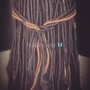 Med knotless waist length (curly ends)