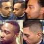 Mens cut , brow shape