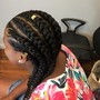 2 braids and invisible  ponytail