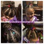 Feed-in ponytail Braids Small