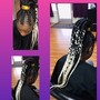 Feed In Cornrows using Braiding Hair 6 or less ( Hair NOT included)