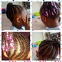 Feed-in ponytail Braids Small