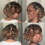 Wedding Sessions/wedding party hair curling