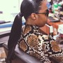 Weave ponytail and wash