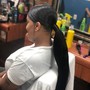 Weave ponytail and wash