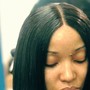 lace closure sew-in with a wash