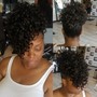 Relaxer Touch Up, Deep Conditioning Treatment with Style(Basic Curls)