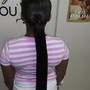 Feed-In Cornrow Ponytail