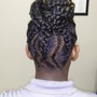 Feed-In Cornrow Ponytail