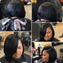 Sleek ponytail relaxed hair