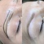 Microblading with manual shading touchup