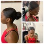 Ponytail relaxed hair