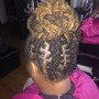 Braided hair updo