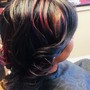 Natural Hair Colored and Styled