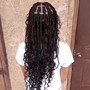 Adult Smedium Box Braids- Mid Back