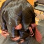 Half up/down ponytail quick weave