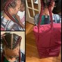 2 waist length cornrows