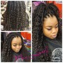 Box braids in front Crochet Braids in back