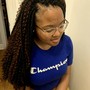 2 feed-in Braids w flat iron