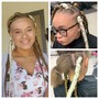 Guys Cornrow braid full head (no added hair)