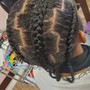 Kids cornrows with Braiding Hair