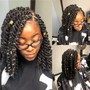 Medium knotless braids