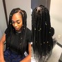 Medium knotless braids