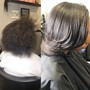 Relaxer and Style +deep conditioning + Trim