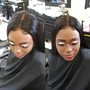 Full Face Make-Up, Lace Closure Sew In