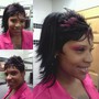 Ponytail Quickweave and  Relaxer