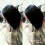 Extended ponytail with bangs