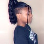 Bantu knot bun no bang