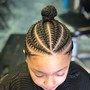 Individual braids(top only/sides shaved)