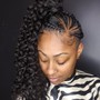 Slick ponytail on Natural hair